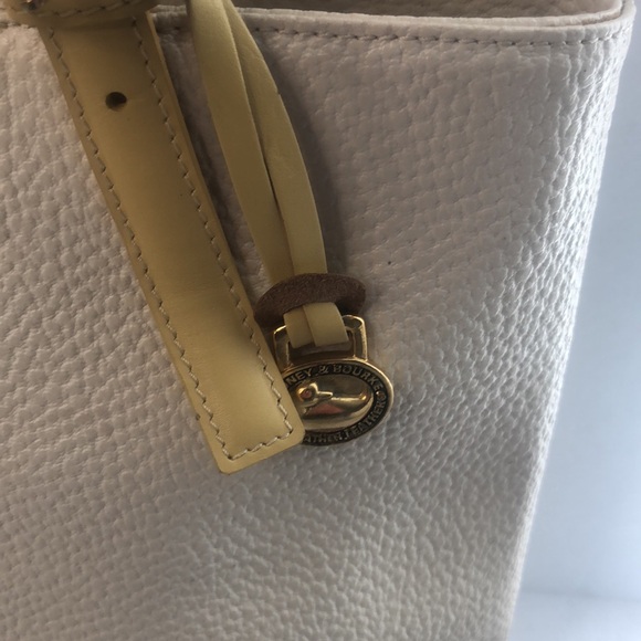 Dooney&Bourke all weather Leather tote and matching wallet EUC Cream&Yellow - Picture 7 of 16